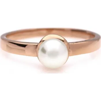 Souprava šperků Nerezový prsten 8018 (velikost 58) - růžově pozlacený