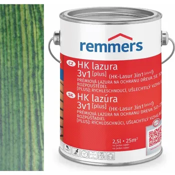 barva a nátěr na dřevo Remmers HK-LASUR [PLUS] 2,5L 5455 Jedlově zelená -Tannengrün + dárek k objednávce nad 1000Kč