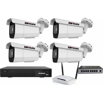 Kompletní kamerový systém 8MPx ZOOM kamerový IP POE set - 4x NC971, POE switch 4 + 1, NVR | ZONEWAY 4-NC971-3016