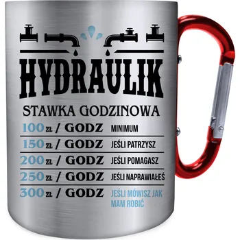 Hrneček s karabinou DÁREK kovový 300 ml