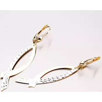 Náušnice Dámské náušnice zlato mix 585 visací 42-3086