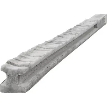 Ztracené bednění Betonový sloupek průběžný na 1,0 m plot (150 cm) vzorovaný - Šedá
