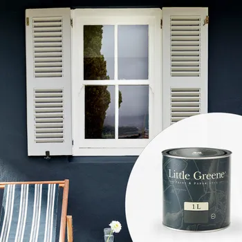 Speciální výtvarná barva Little Greene Barva na okna - Venkovní - Matná - Akryl 1L - Intelligent Exterior Eggshell Vyberte odstín:: Three Farm Green (306)