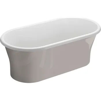 Polimat Akrylátová volně stojící vana Amona New 150x75 Rozměry (cm): 150x75, Barva vany: Bílá / šedá popelavá lesk