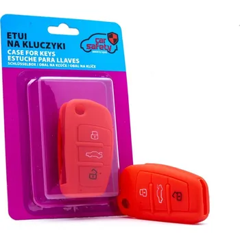 Autoklíč Silikonový obal na klíč Audi - červený