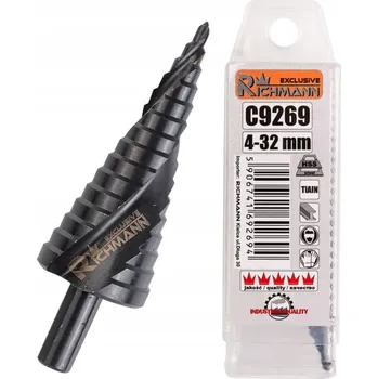 Vrták Vrták stupňovité vrtáky do kovu 4-32 mm ocel HSS Richmann