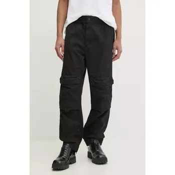 Pánské kalhoty Kalhoty Diesel P-BEECK TROUSERS pánské, černá barva, ve střihu cargo, A14761.0NJBP 99X, vel. 46