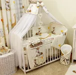 Postýlka s matrací a klasickou lůžkovinou - 15 dílná barva lůžkoviny: zoo béžové