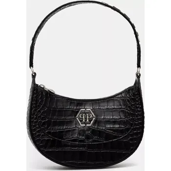 Kabelka Kožená kabelka Philipp Plein černá barva, SAEA WBA2064 PLE010N SAEA.WBA2064.PLE010N 99X, vel. ONE SIZE