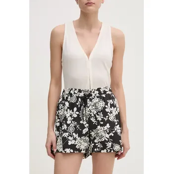 Dámské kraťasy Bavlněné šortky Gaudi dámské, černá barva, vzorované, high waist, 511BD25020 99X, vel. 34