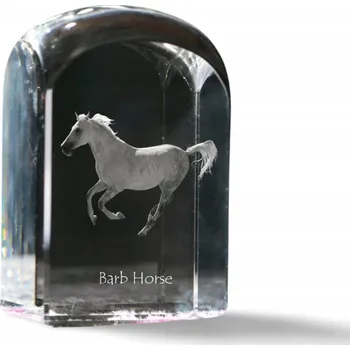 Obraz Berberský kůň - fotografie v křišťálu, suvenýr, trofej, těžítko na papír