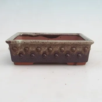 Květináč Bonsai miska 15 x 11 x 4,5 cm vínovohnědá