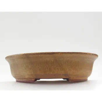 Květináč Keramická bonsai miska 14 x 13 x 4 cm zelená