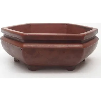 Květináč Bonsai miska 15 x 14 x 5,5 cm hnědá