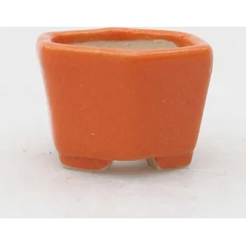 Květináč Keramická bonsai miska 2,5 x 2 x 1,5 cm oranžová