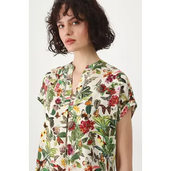 Dámská halenka Halenka Medicine dámská, béžová barva, vzorovaná RS25.BKD050 02A, vel. S