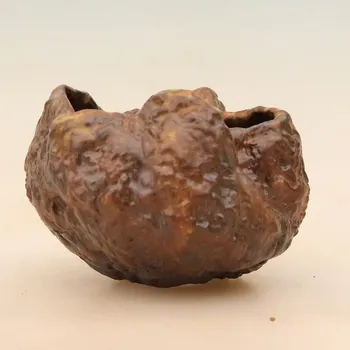 Květináč Keramická Skořápka 6 x 6 x 8 cm hnědá