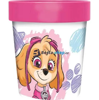 Plastový kelímek Premium - Tlapková patrola 250ml růžový