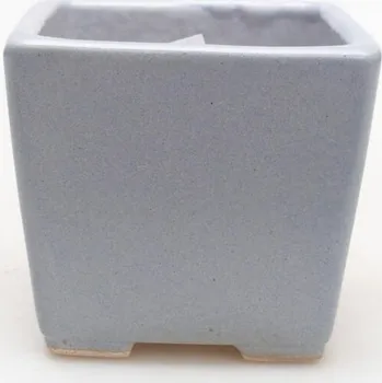 Květináč Keramická bonsai miska 7 x 7 x 7 cm šedá