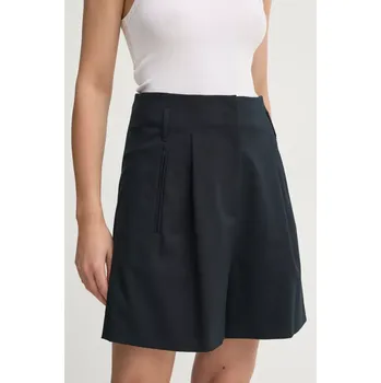 Dámské kraťasy Kraťasy Marc O'Polo dámské, tmavomodrá barva, hladké, high waist, 502006215017 59X, vel. 34