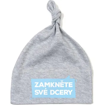Kojenecká čepice Čepička ZAMKNĚTE SVÉ DCERY Barva: Šedá