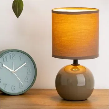 Lampička Atmosphera - Stolní lampa TIMÉO 1xE14/60W/230V taupe