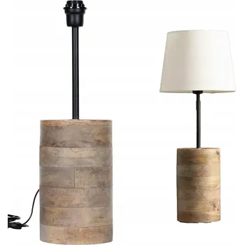 Lampička BOHO STOLNÍ LAMPA NOČNÍ E27 přírodní mangové dřevo do obývacího pokoje