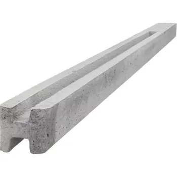 Ztracené bednění Betonový sloupek průběžný na 2,5 m plot (340 cm) hladký - Šedá