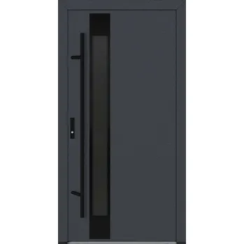 Vchodové dveře Hahn-Türke Vchodové dveře DS82-M34 mléčné sklo Barva: Antracit, Směr otevírání: Pravé, Ven, Celkové rozměry: 1000x2100mm