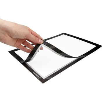 Kancelářský nábytek Magnetický rámeček Magnetoplan samolepící A6 černý (2ks) MAGFRAMEADH6N