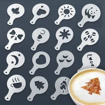 Gadget Šablony na zdobení kávy 16 ks