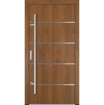 Vchodové dveře Hahn-Türke Vchodové dveře DS82-M02 Barva: Winchester, Směr otevírání: Pravé, Ven, Celkové rozměry: 1000x2000mm