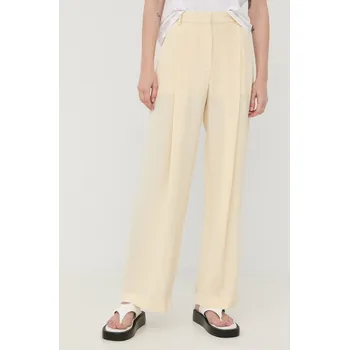 Dámské kalhoty Hedvábné kalhoty Victoria Beckham 1222WTR003546B béžová 12X, vel. 36