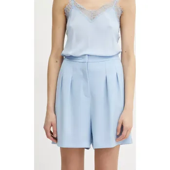 Dámské kraťasy Kraťasy Patrizia Pepe dámské, modrá barva, hladké, high waist, 8P0697 A545 8P0697.A545 50X, vel. 38