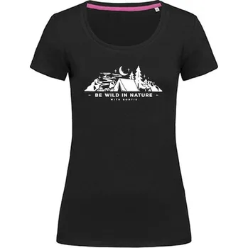 Bontis Dámské tričko BE WILD IN NATURE - Černá | 2XL