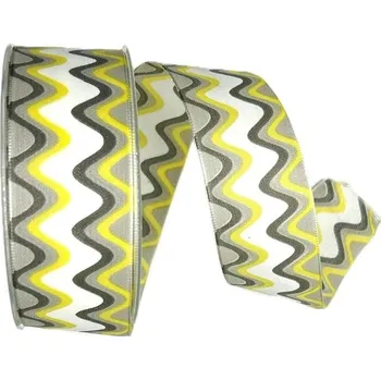 Stuha Stuha taftová ADELIA BLACK černá 40mm x 20m A (3,90Kč/m) (Stuha taftová, oboustranný potisk, s drátkem v lemu)