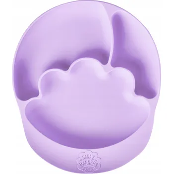 Talíř Talířek Nana's Manners růžový silikonový