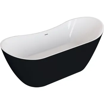 Polimat Akrylátová volně stojící vana Abi 180x80 Rozměry (cm): 180x80, Barva vany: Bílá / černá mat