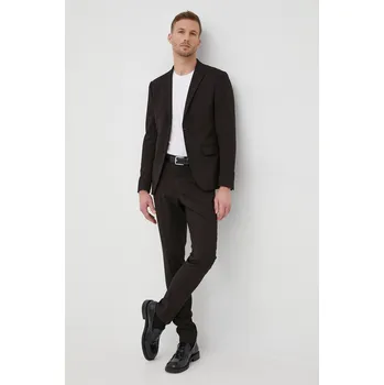 Pánský oblek Oblek Lindbergh černá barva 30.61040.BLACK 99X, vel. 50