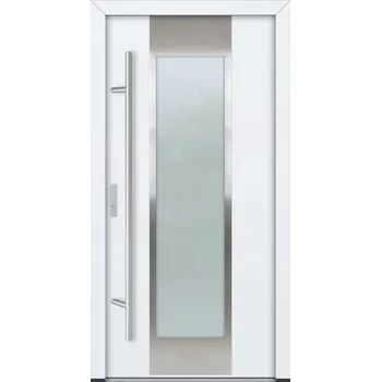 Vchodové dveře Hahn-Türke Vchodové dveře AC68 - M08, reflexní šedé sklo Barva: Bílá, Směr otevírání: Pravé, Dovnitř, Celkové rozměry: 1000x2000mm