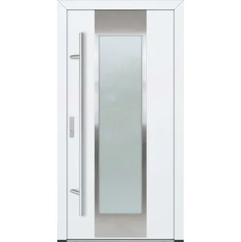 Vchodové dveře Hahn-Türke Vchodové dveře DS82-M08 mléčné sklo Barva: Bílá, Směr otevírání: Levé, Ven, Celkové rozměry: 1000x2100mm