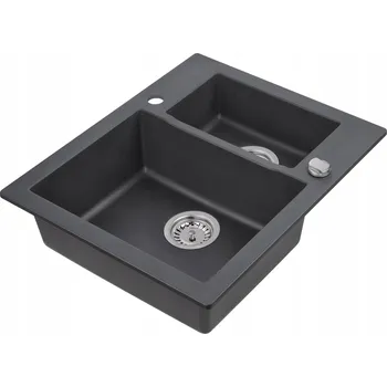 Granitový dřez Dřez jednopůlkomorový Moderno Annie granit černý