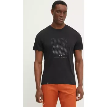 Pánské tričko Sportovní triko Salewa Eagle černá barva, s potiskem, 00.0000028901 99X, vel. S