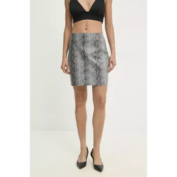 Dámská sukně Kožená sukně Answear.LAB šedá barva, mini WS25.SDD001 90X, vel. XL