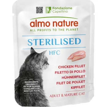 Krmivo pro kočku 24x50g Almo Nature HFC Sterilised - výhodné balení - Kuřecí filet