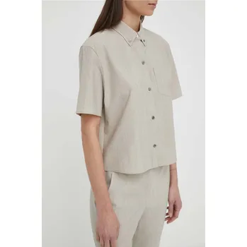 Vlněná košile Theory O0101516 béžová 80X, vel. M