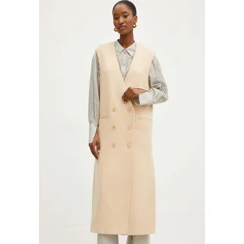 Dámská vesta Vlněná vesta Patrizia Pepe béžová barva, 8O0144 A361 8O0144.A361 80X, vel. 34