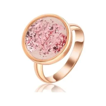 Prsten Rose gold prsten s metalickou fólií - BetonBeads