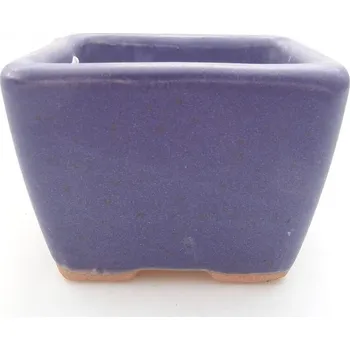 Květináč Keramická bonsai miska 6,5 x 6,5 x 5 cm fialová