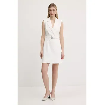 Dámské šaty Šaty HUGO bílá barva, mini, 50537609 00X, vel. 42